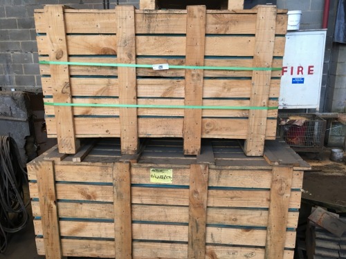 2 Heavy Duty Timber Framed Storage Crates