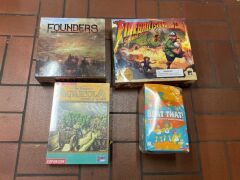 Bundle of Founders of Gloomhaven, Fireball Island Spider Strings, Agricola Farmers Of The Moor, and Beat That