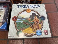 Bundle of Terminator Genisys, Vikings Gone Wild, Terra Nova, Ravensburger Puzzle, Traveller Skandersvik, Board Game a Organizer - 2