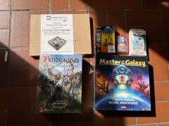 Bundle of Pendragon, Master Of The Galaxy, Ashes Expansion deck, Top Trumps, Marvel Miniature Game, Board Game Organiser