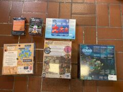 Bundle of Marvel Miniature Game, Sparkle Kitty Nights, Ravensburger Puzzle 2x24, Small Islands, Railroad Rivals and Sonar Family - 2