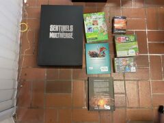 Bundle of Sentinels of the Multiverse, Animal Planet matching game, Numenera the ninth world bestiary, Mutant year zero book, Marvel Miniature Game, Memorinth and Monster Rejects - 2