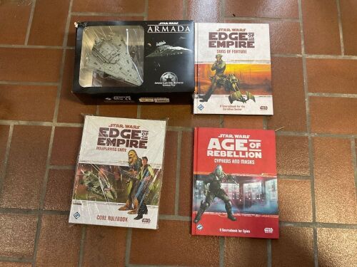 Bundle of Star Wars books and games