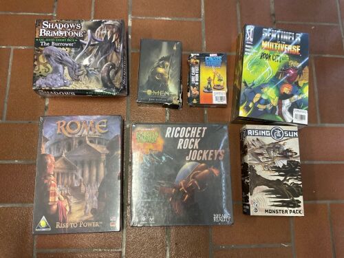 Bundle of Shadows Brimstone, Rome, OMen, Marvel Miniature Game, Sentinel of the Multiverse, Rising Sun and Ricochet Rock Jockeys
