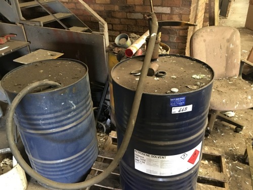 Part Drum Kerosene, Manual Drum Pump and 2 x 200 litre Drums