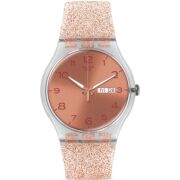 Swatch New Gent - Pink Glistar Watch SUOK703