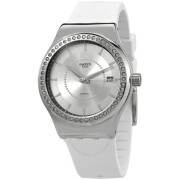 Swatch Sistem Snow Automatic Crystal Silver Dial Unisex Watch YIS406