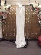 Tina Holly Wedding Gown T19280 - Size :12 Colour: white/white