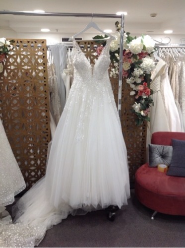 Allure Romance Bridal Gown 3358 - Size :10 Colour: ivory/nude