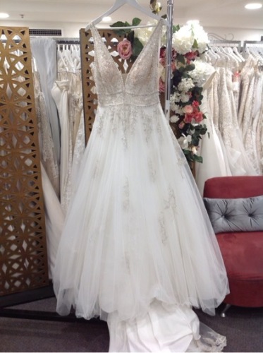 Allure Couture Bridal Gown C604 - Size :10 Colour: ivory nude