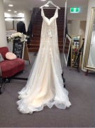 Madison James Wedding Gown Mj409 - Size :10 Colour: gold/ivory - 2
