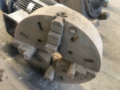 2 Assorted Heavy 4 Jaw Chucks and Face Plate - 2
