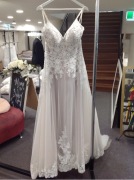 Allure Bridals Wedding Gown 9856W - Size :14 Colour: mocha/ivory/champ/nude