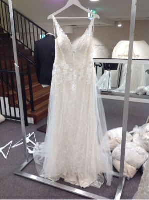 Madison James Wedding Dress MJ567 - Size :14 Colour: sand ivory
