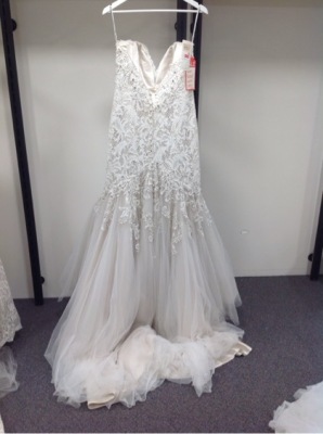 Madision James Wedding Dress Mj255 - Size :12 Colour: cafe ivory silver