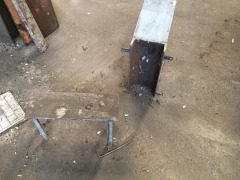Steel Framed Single Door Work Bench, Storage Cabinet and 2 Stands - 2
