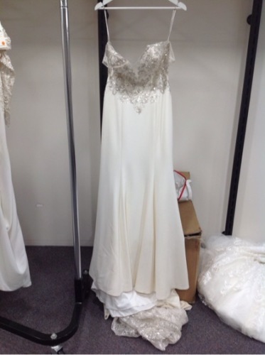 Madison James Wedding Dress Mj550 - Size :8 Colour: ivory almond champagne silver