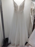 Madison James Wedding Dress Mj456 - Size :6 Colour: sand ivory nude