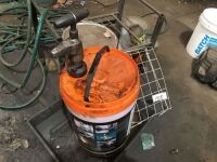 Manual Drum Pump, Work Stand and Part Drums of Paint