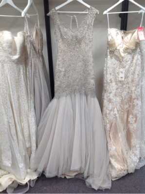 Allure Bridal Gown C343 - Size :10 Colour: champage/ silver