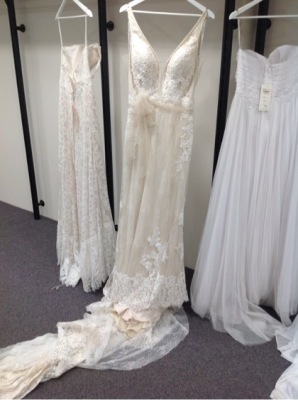 Madison James Bridal Gown MJ616L - Size :10 Colour: almond/champagne/ivory