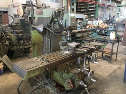 FEXAC MOTORISED HEAVY DUTY STEEL FRAMED UNIVERSAL MILLING MACHINE Model: UG, S/N: 5598