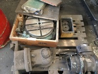 2 Heavy Duty Steel Framed Indexing Tables, Motor and Saw Blades