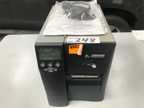 Zebra Electronic Benchtop Label Printing Machine Model: ZM399