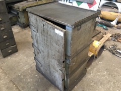 Steel Framed Single Door Storage Cabinet and Quantity Assorted Boring Heads, Cutting Tools etc - 2