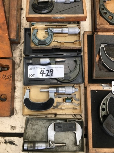6 Assorted Outside Micrometers