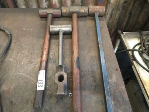 3 Heavy Duty Sledge Hammers, Mallets and Sledge Hammer Head