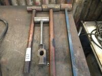 3 Heavy Duty Sledge Hammers, Mallets and Sledge Hammer Head