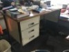8 Assorted Steel Framed Timber Topped Office Desks - 2