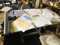 Steel Framed Timber Topped Adjustable Drawing Board and Machine