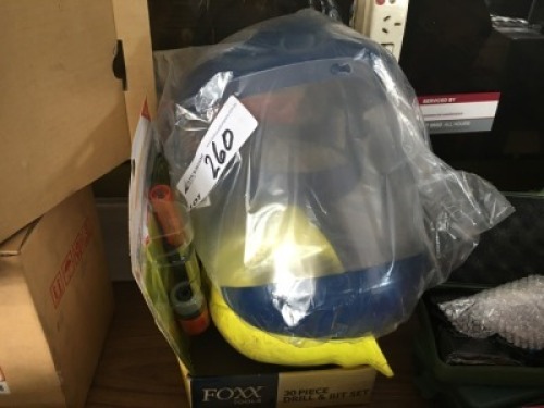 2 Assorted Face Shields, Hard Hat etc