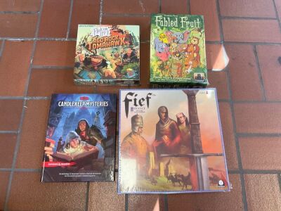 Bundle of Fief France, Candlekeep Mysteries, Fabled Fruit, Flick em Up Red Rock Tomahawk Expansion