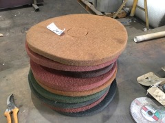Timber Framed Work Table and 12 Assorted Polishing Discs - 2