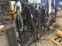 Fabricated Steel Framed Double Sided Multi Tiered Mobile Lifting Sling Storage Stand NO CONTENTS