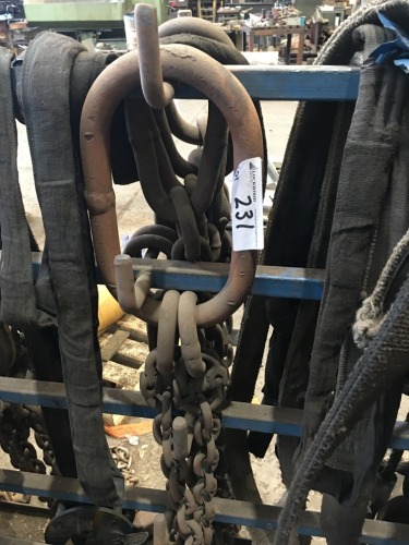 Heavy Duty Steel Framed Twin Leg Chain Lifting Sling