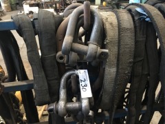 5 Assorted Heavy Duty Steel Framed Shackles