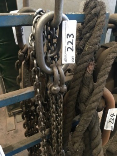 2 Assorted Twin Leg Chain Lifting Slings