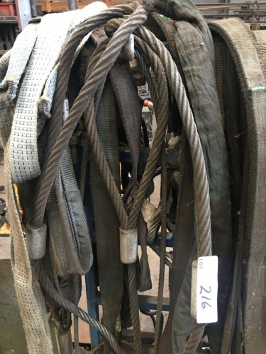 4 Assorted Wire Rope Lifting Slings