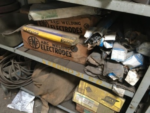 Contents Bay 2 Comprising Welding Wire, Electrodes, Sealing Rings etc
