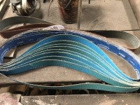 Quantity Norton Linishing Belt and Small Parts Cabinet