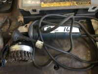 Portable Battery Electric Right Angle Grinder with Wire Brush Attachment