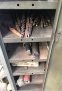 Steel Framed Single Door Storage Cabinet and Large Quantity Assorted Drills, Reamers etc - 2