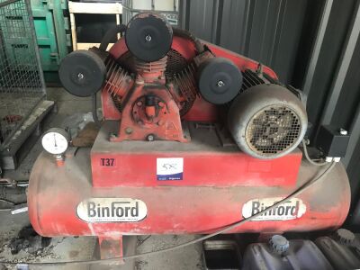 Binford triple cylinder air compressor