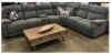 Lagoona Corner Lounge with Electric Recliners and Multimedia Outlets - Charcoal
