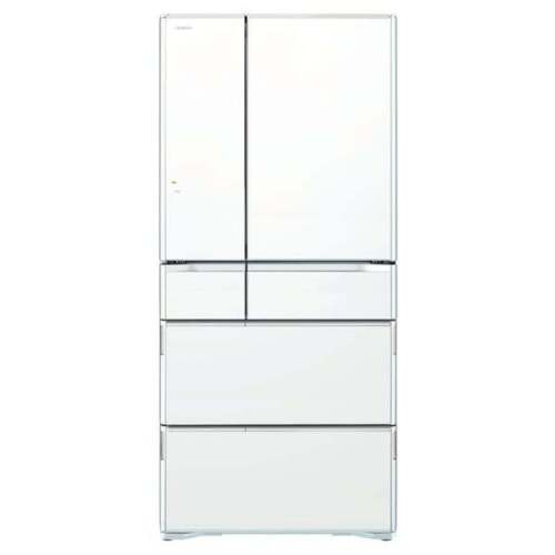 Hitachi 670L French Door Inverter Fridge - White Glass RWX670RAXW (Made in Japan Series)