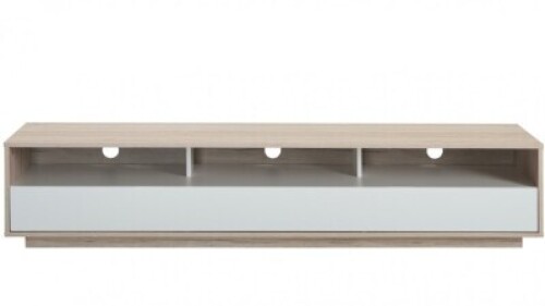 Tauris Suave Entertainment Unit 1800 White &amp; Oak Flat Pack ( SUAVE1800OAK)